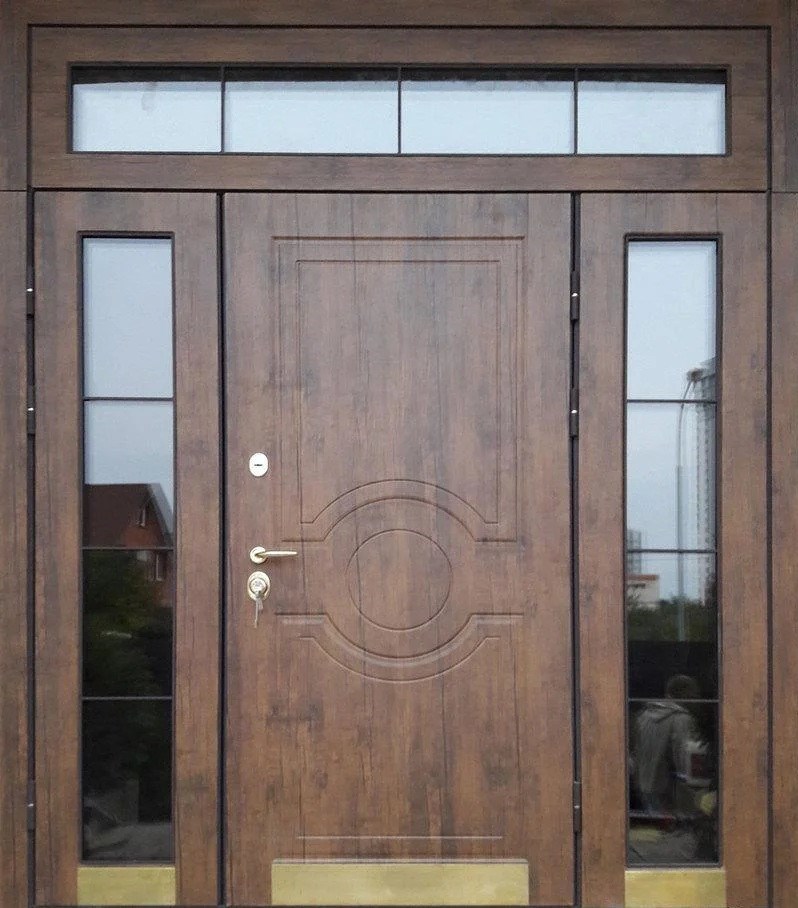 Купить широкую дверь. Входная дверь с фрамугой Тандор. Двери входные двустворчатые со стеклопакетом 3500х1500мм. Двустворчатая входная дверь с фрамугой. Двуполая входная дверь.