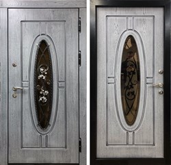 Входная металлическая Дверь Монарх-2 с окном и ковкой - фото 4511