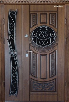 Двустворчатая входная дверь Троя 2 - фото 4518
