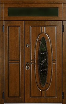 Двупольная входная дверь Монарх с Фрамугой - фото 4589
