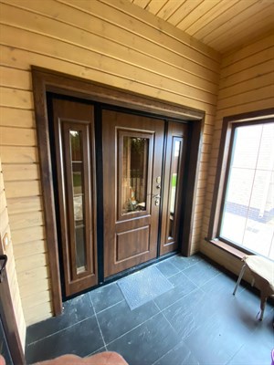 Двупольная входная дверь Классика установка в Дубне - фото 5406