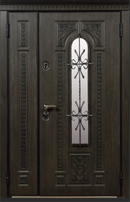 Входная металлическая двустворчатая дверь Лацио - фото 5846