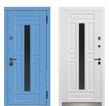 Входная синяя эмалированная дверь Blue Door