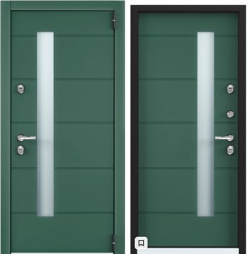 Входная эмалированная дверь Норвегия Green