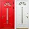 Входная эмалированная дверь Кармелита Red с Окном - фото 4745